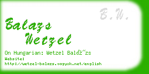 balazs wetzel business card